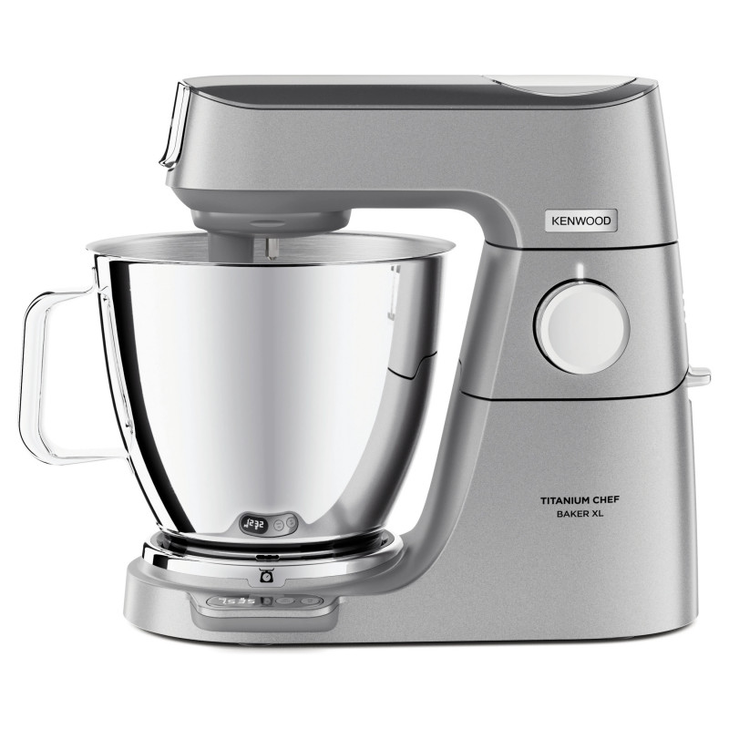Μίξερ Kenwood Chef Baker XL KVL85.004SI, 1200 W, 2 δοχεία 5/7 λίτρα, Ηλεκτρονικός έλεγχος, Λειτουργία Pulse, EasyWeigh™, Ασημί