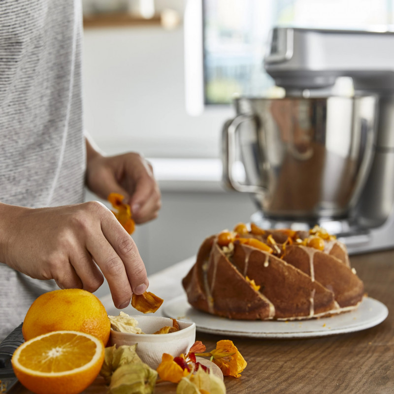 Μίξερ Kenwood Chef Baker XL KVL85.004SI, 1200 W, 2 δοχεία 5/7 λίτρα, Ηλεκτρονικός έλεγχος, Λειτουργία Pulse, EasyWeigh™, Ασημί