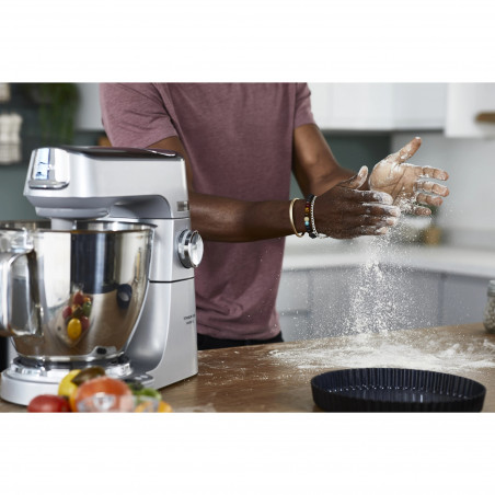 Μίξερ Kenwood Chef Baker XL KVL85.004SI, 1200 W, 2 δοχεία 5/7 λίτρα, Ηλεκτρονικός έλεγχος, Λειτουργία Pulse, EasyWeigh™, Ασημί