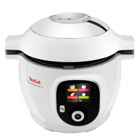 Πολυμάγειρας Tefal CY851130 Cook4me, 1600 W, 6 L, 6 λειτουργίες μαγειρέματος, έναρξη με καθυστέρηση, εξοικονόμηση θερμότητας, Λευκό