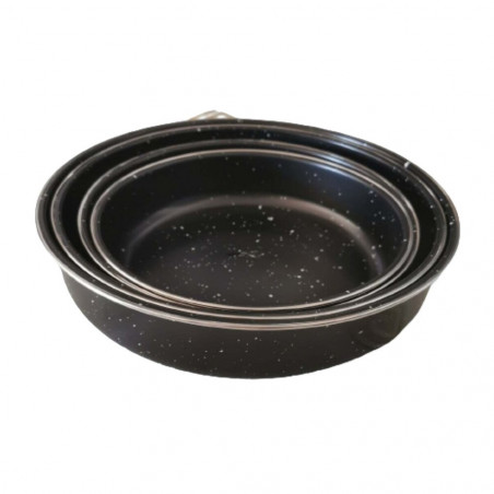 Σετ 4 ταψιών Rosberg R51222MR, 24/26/30/32 εκ., Αντικολλητική επίστρωση σε μάρμαρο, Χωρίς PFOA, Μαύρο