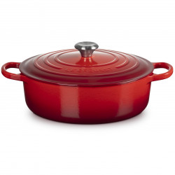 Χυτοσίδηρο ταψί-ροστέρ Le Creuset 21179300602430, 30 εκ., 6,2 λ., Καπάκι που κλείνει αεροστεγώς για τη διατήρηση των αρωμάτων, Φούρνος έως 260 °C, Επαγωγή, Κόκκινο