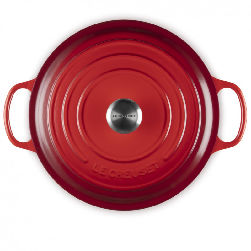 Χυτοσίδηρο ταψί-ροστέρ Le Creuset 21179300602430, 30 εκ., 6,2 λ., Καπάκι που κλείνει αεροστεγώς για τη διατήρηση των αρωμάτων, Φούρνος έως 260 °C, Επαγωγή, Κόκκινο