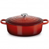 Χυτοσίδηρο ταψί-ροστέρ Le Creuset 21179300602430, 30 εκ., 6,2 λ., Καπάκι που κλείνει αεροστεγώς για τη διατήρηση των αρωμάτων, Φούρνος έως 260 °C, Επαγωγή, Κόκκινο