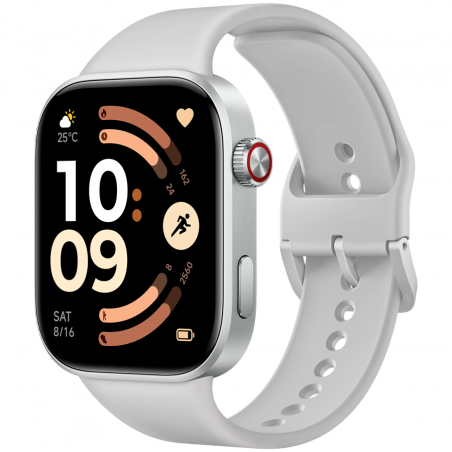 Έξυπνο ρολόι Xiaomi REDMI WATCH 6 M2523W1, οθόνη AMOLED 2,07 ιντσών, GPS, Bluetooth, αδιάβροχο, ασημί