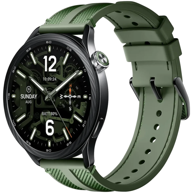 Έξυπνο ρολόι Xiaomi WATCH S5 M2530W1, 46 mm, οθόνη AMOLED 1,48 ιντσών, GPS, Bluetooth, αδιάβροχο, πράσινο