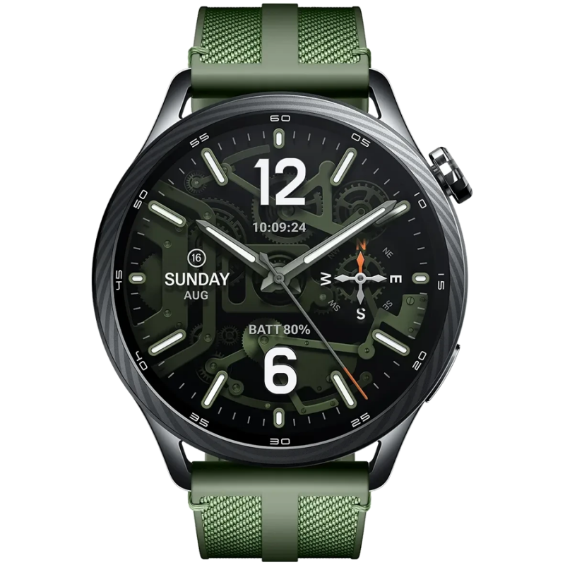 Έξυπνο ρολόι Xiaomi WATCH S5 M2530W1, 46 mm, οθόνη AMOLED 1,48 ιντσών, GPS, Bluetooth, αδιάβροχο, πράσινο