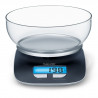 Ζυγός κουζίνας Beurer BF KS 25 LE, 1,2 λ, 3 κιλά, οθόνη LCD, λειτουργία ΤΑΡΑ, αυτόματη απενεργοποίηση, μαύρο/ασημί