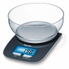 Ζυγός κουζίνας Beurer BF KS 25 LE, 1,2 λ, 3 κιλά, οθόνη LCD, λειτουργία ΤΑΡΑ, αυτόματη απενεργοποίηση, μαύρο/ασημί