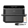 Διπλή φριτέζα θερμού αέρα Cosori Dual Blaze TwinFry CAF-TF102S-AEUR, 10 λίτρα, 6 προγράμματα, 35-240 °C, χρονοδιακόπτης, ThermoIQ, συγχρονισμένο μαγείρεμα και τερματισμός, Μαύρο/Ασημί
