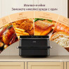 Διπλή φριτέζα θερμού αέρα Cosori Dual Blaze TwinFry CAF-TF102S-AEUR, 10 λίτρα, 6 προγράμματα, 35-240 °C, χρονοδιακόπτης, ThermoIQ, συγχρονισμένο μαγείρεμα και τερματισμός, Μαύρο/Ασημί