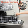 Διπλή φριτέζα θερμού αέρα Cosori Dual Blaze TwinFry CAF-TF102S-AEUR, 10 λίτρα, 6 προγράμματα, 35-240 °C, χρονοδιακόπτης, ThermoIQ, συγχρονισμένο μαγείρεμα και τερματισμός, Μαύρο/Ασημί