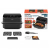 Διπλή φριτέζα θερμού αέρα Cosori Dual Blaze TwinFry CAF-TF102S-AEUR, 10 λίτρα, 6 προγράμματα, 35-240 °C, χρονοδιακόπτης, ThermoIQ, συγχρονισμένο μαγείρεμα και τερματισμός, Μαύρο/Ασημί