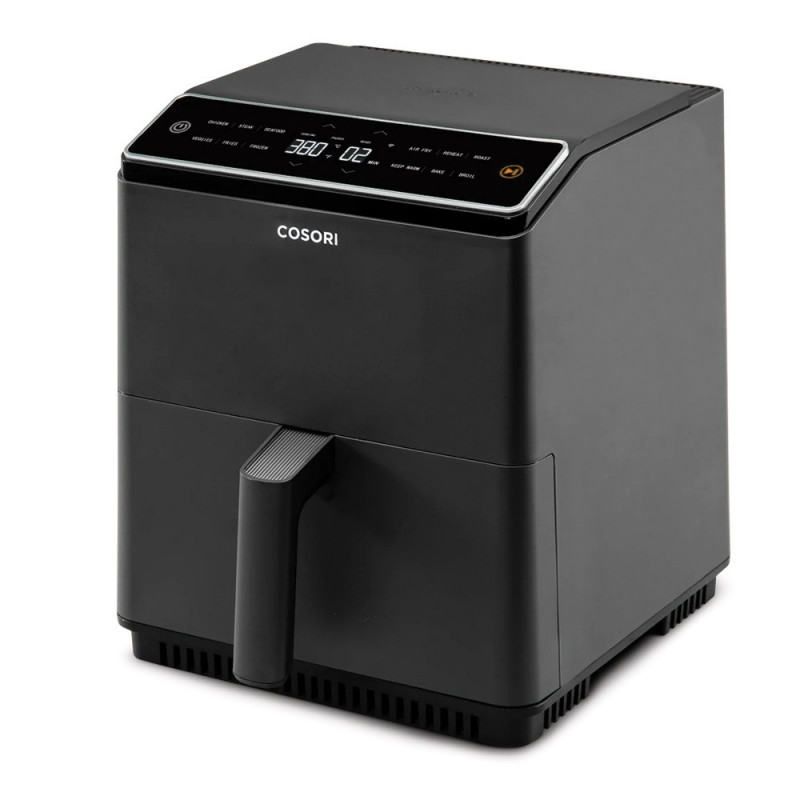 Φριτέζα θερμού αέρα Cosori Dual Blaze Pro CAF-P681S, 1700 W, 6,4 λίτρα, 12 προγράμματα, 360 ThermoIQ, Διπλοί θερμαντήρες, Κεραμική επίστρωση χωρίς PFAS, Μαύρο