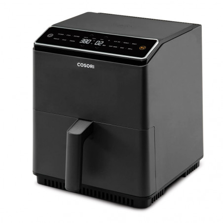 Φριτέζα θερμού αέρα Cosori Dual Blaze Pro CAF-P681S, 1700 W, 6,4 λίτρα, 12 προγράμματα, 360 ThermoIQ, Διπλοί θερμαντήρες, Κεραμική επίστρωση χωρίς PFAS, Μαύρο