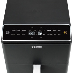 Φριτέζα θερμού αέρα Cosori Dual Blaze Pro CAF-P681S, 1700 W, 6,4 λίτρα, 12 προγράμματα, 360 ThermoIQ, Διπλοί θερμαντήρες, Κεραμική επίστρωση χωρίς PFAS, Μαύρο