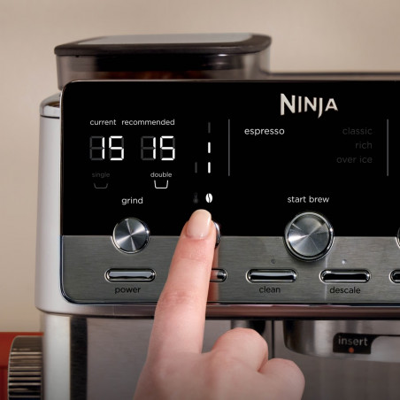 Αυτόματη καφετιέρα 2 σε 1 Ninja Luxe Café Mini ES352EU, 1650 W, 9 bar, 250 γρ., 1,3 λ., Barista Assist, 3 ρυθμίσεις αφρού, 6 είδη εσπρέσο, ανοξείδωτο