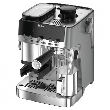 Αυτόματη καφετιέρα 2 σε 1 Ninja Luxe Café Mini ES352EU, 1650 W, 9 bar, 250 γρ., 1,3 λ., Barista Assist, 3 ρυθμίσεις αφρού, 6 είδη εσπρέσο, ανοξείδωτο