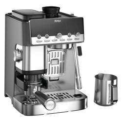 Αυτόματη καφετιέρα 2 σε 1 Ninja Luxe Café Mini ES352EU, 1650 W, 9 bar, 250 γρ., 1,3 λ., Barista Assist, 3 ρυθμίσεις αφρού, 6 είδη εσπρέσο, ανοξείδωτο