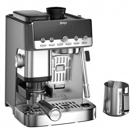 Αυτόματη καφετιέρα 2 σε 1 Ninja Luxe Café Mini ES352EU, 1650 W, 9 bar, 250 γρ., 1,3 λ., Barista Assist, 3 ρυθμίσεις αφρού, 6 είδη εσπρέσο, ανοξείδωτο