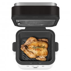 Φριτέζα θερμού αέρα Smeg Collezione AFC01WHMAU, 1450 W, 7,3 λίτρα, 40-200 °C, 7 προγράμματα, Διπλή λειτουργία, Έλεγχος μέσω οθόνης αφής, Χρονοδιακόπτης, LED, Λευκό