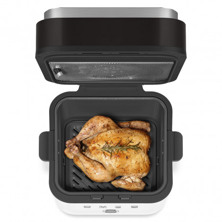 Φριτέζα θερμού αέρα Smeg Collezione AFC01WHMAU, 1450 W, 7,3 λίτρα, 40-200 °C, 7 προγράμματα, Διπλή λειτουργία, Έλεγχος μέσω οθόνης αφής, Χρονοδιακόπτης, LED, Λευκό