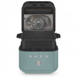 Φριτέζα θερμού αέρα Smeg Collezione AFC01EGMAU, 1450 W, 7,3 λίτρα, 40-200 °C, 7 προγράμματα, Διπλή λειτουργία, Έλεγχος μέσω οθόνης αφής, Χρονοδιακόπτης, LED, Πράσινο