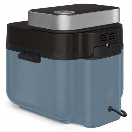 Φριτέζα θερμού αέρα Smeg Collezione AFC01SBMAU, 1450 W, 7,3 λίτρα, 40-200 °C, 7 προγράμματα, Διπλή λειτουργία, Έλεγχος μέσω οθόνης αφής, Χρονοδιακόπτης, LED, Μπλε