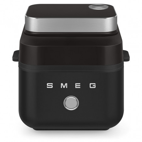 Φριτέζα θερμού αέρα Smeg Collezione AFC01BLMAU, 1450 W, 7,3 λ, 40-200 °C, 7 προγράμματα, Διπλή λειτουργία, Έλεγχος μέσω οθόνης αφής, Χρονοδιακόπτης, LED, Μαύρο