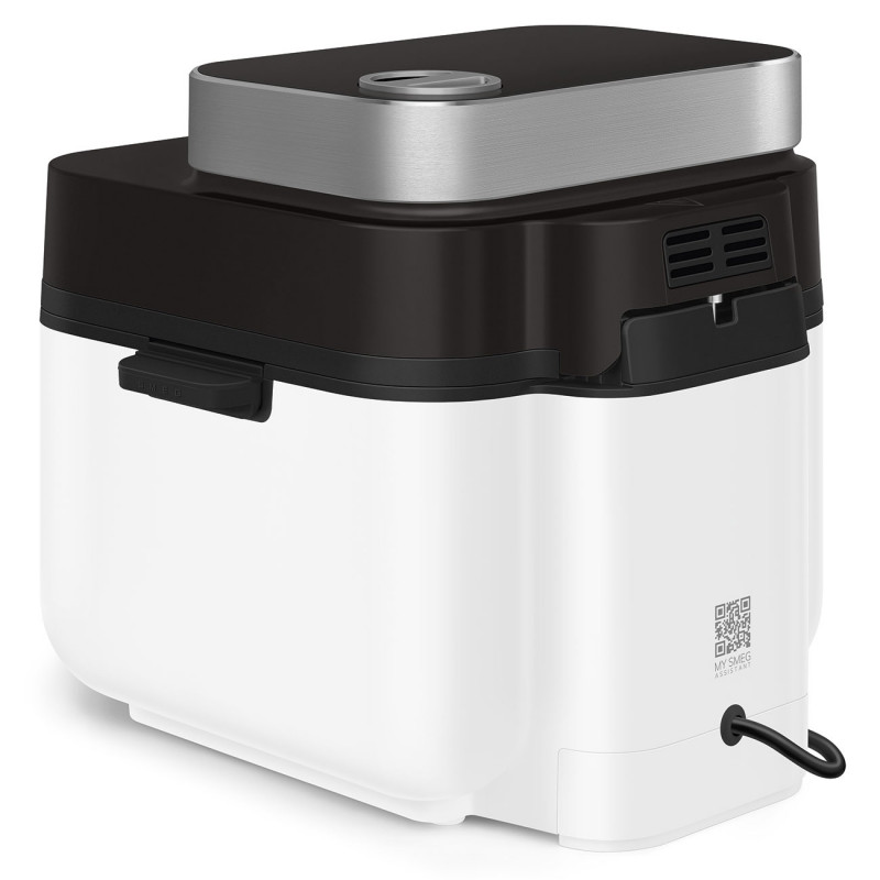 Φριτέζα θερμού αέρα Smeg Collezione AFC01WHMAU, 1450 W, 7,3 λίτρα, 40-200 °C, 7 προγράμματα, Διπλή λειτουργία, Έλεγχος μέσω οθόνης αφής, Χρονοδιακόπτης, LED, Λευκό
