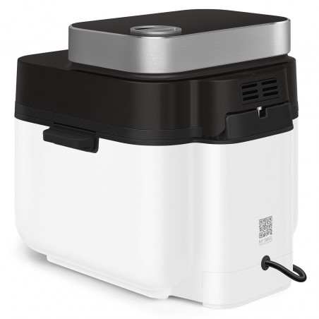 Φριτέζα θερμού αέρα Smeg Collezione AFC01WHMAU, 1450 W, 7,3 λίτρα, 40-200 °C, 7 προγράμματα, Διπλή λειτουργία, Έλεγχος μέσω οθόνης αφής, Χρονοδιακόπτης, LED, Λευκό