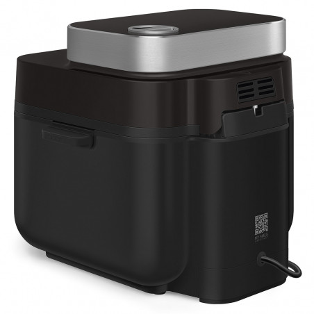Φριτέζα θερμού αέρα Smeg Collezione AFC01BLMAU, 1450 W, 7,3 λ, 40-200 °C, 7 προγράμματα, Διπλή λειτουργία, Έλεγχος μέσω οθόνης αφής, Χρονοδιακόπτης, LED, Μαύρο