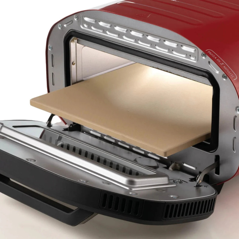 Ηλεκτρικός φούρνος για πίτσα Ariete Da Gennaro 3901/00, 2200 W, 430 °C, 3 λειτουργίες, πέτρινη πλάκα, χρονοδιακόπτης, κόκκινος