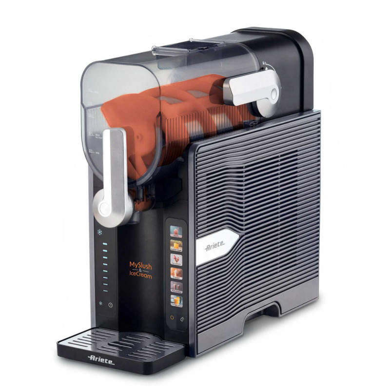 Μηχανή παγωτού και γρανίτας Ariete MySlush & IceCream 0655/00, 200 W, 2,6 λίτρα, 6 προγράμματα, συμπιεστής, αυτόματος καθαρισμός, μαύρο