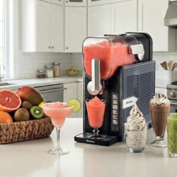 Μηχανή παγωτού και γρανίτας Ariete MySlush & IceCream 0655/00, 200 W, 2,6 λίτρα, 6 προγράμματα, συμπιεστής, αυτόματος καθαρισμός, μαύρο