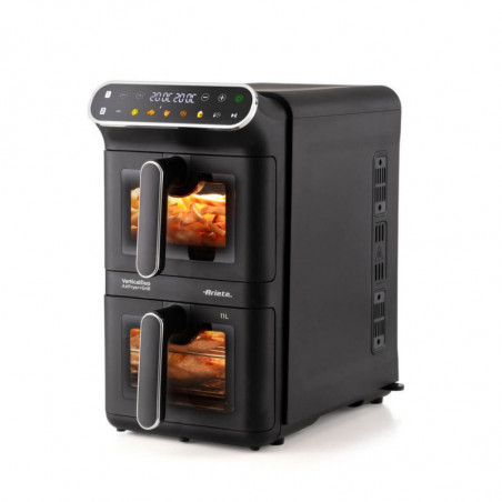 Φριτέζα θερμού αέρα Ariete 4640/00, 2460 W, 11 λίτρα, 2 καλάθια, 6 προγράμματα, οθόνη αφής, μαύρο