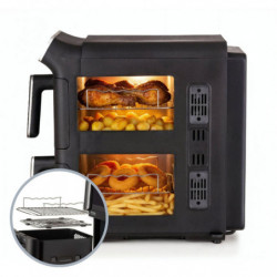 Φριτέζα θερμού αέρα Ariete 4640/00, 2460 W, 11 λίτρα, 2 καλάθια, 6 προγράμματα, οθόνη αφής, μαύρο