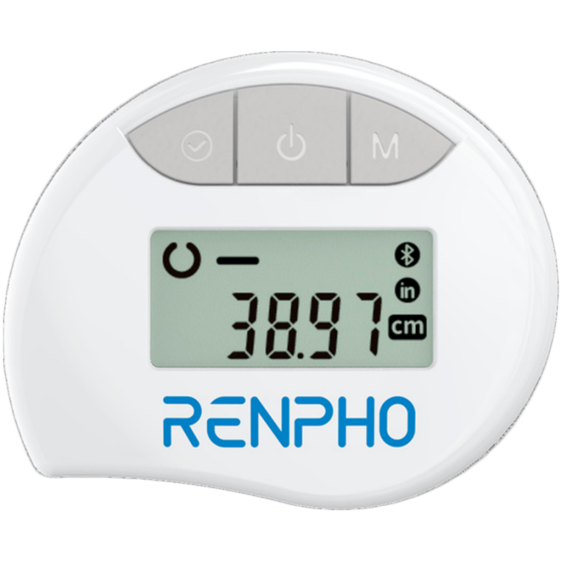 Έξυπνη μεζούρα RENPHO BMF01 PEU-RF-BMF01-WH, 150 εκ., οθόνη LCD, Bluetooth, Λευκό