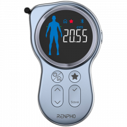 Έξυπνη μεζούρα RENPHO PEU-R-Y002-BK, 150 εκ., οθόνη LCD, Bluetooth, μαύρο