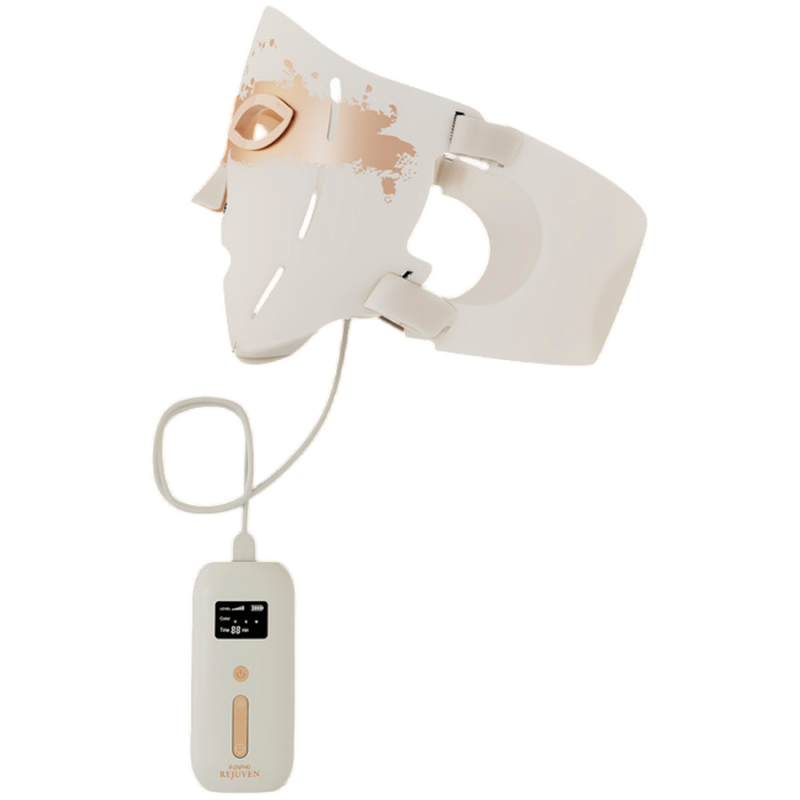 Μάσκα προσώπου LED RENPHO Artemis Blush PEU-E100B-1, Φωτοθεραπεία, 5 επίπεδα έντασης, Χρονοδιακόπτης, Λευκό/ροζ