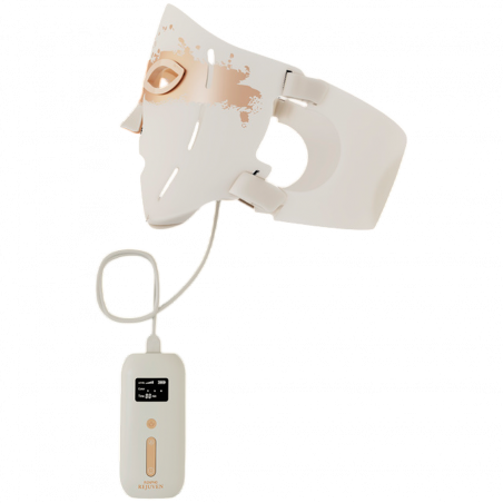 Μάσκα προσώπου LED RENPHO Artemis Blush PEU-E100B-1, Φωτοθεραπεία, 5 επίπεδα έντασης, Χρονοδιακόπτης, Λευκό/ροζ