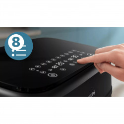 Διπλή φριτέζα θερμού αέρα Philips NA351/00, 2750 W, 6+3 λίτρα, 80-200 °C, 1,5 κιλά, 8 προγράμματα, οθόνη αφής, αντιγραφή και συγχρονισμός, Μαύρο/Ασημί