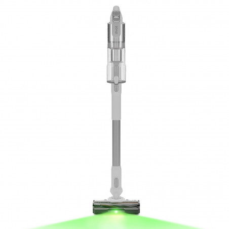 Κάθετη ηλεκτρική σκούπα Levoit VortexIQ LSV-V221-VEU, 210 W, 0,85 λ, 50 λεπτά, 3 επίπεδα ισχύος, Πράσινο φως στη βούρτσα NeoSight™, Φίλτρο HEPA 5 επιπέδων, Κεφαλή 180°, Λευκό/ασημί
