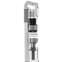 Κάθετη ηλεκτρική σκούπα Levoit VortexIQ LSV-V221-VEU, 210 W, 0,85 λ, 50 λεπτά, 3 επίπεδα ισχύος, Πράσινο φως στη βούρτσα NeoSight™, Φίλτρο HEPA 5 επιπέδων, Κεφαλή 180°, Λευκό/ασημί