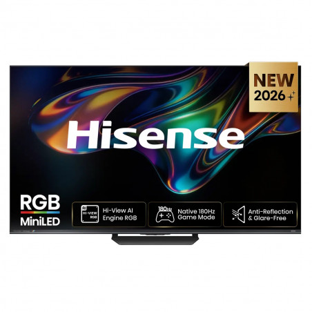 Τηλεόραση Hisense 55UR8S, 4K UltraHD 3840 x 2160, 55", Κατηγορία E, Mini-LED, 180 Hz, Αντιθαμβωτική επίστρωση, Hi-View AI Engine RGB, VIDAA, Μαύρο