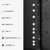 Τηλεόραση Hisense 65UR8S, 4K UltraHD 3840 x 2160, 65", Κατηγορία E, Mini-LED, 180 Hz, Αντιθαμβωτική επίστρωση, Hi-View AI Engine RGB, VIDAA, Μαύρο