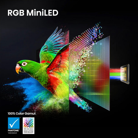 Τηλεόραση Hisense 65UR8S, 4K UltraHD 3840 x 2160, 65", Κατηγορία E, Mini-LED, 180 Hz, Αντιθαμβωτική επίστρωση, Hi-View AI Engine RGB, VIDAA, Μαύρο