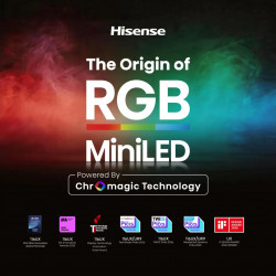 Τηλεόραση Hisense 65UR8S, 4K UltraHD 3840 x 2160, 65", Κατηγορία E, Mini-LED, 180 Hz, Αντιθαμβωτική επίστρωση, Hi-View AI Engine RGB, VIDAA, Μαύρο