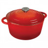 Κατσαρόλα από Χυτοσίδηρο Kinghoff KH 1614, 2,4l, 21 cm, Εμαγιέ, Επαγωγή, Κόκκινο