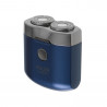 Ξυριστική μηχανή μικρή Adler AD 2937, 250 mAh, Φόρτιση USB C, Για ταξίδια, Ασύρματη, Μπλε/Inox